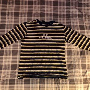 Mens HUF Long Sleeve Striped Shirt Size Medium